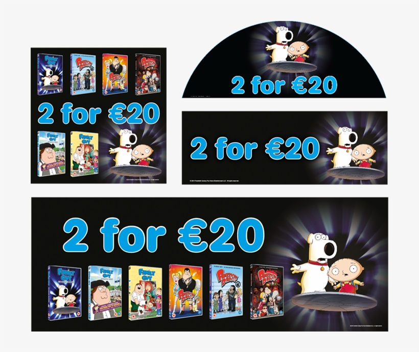 These Designs Promoted A 2 For €20 Offer On Family - Cartoon, transparent png download