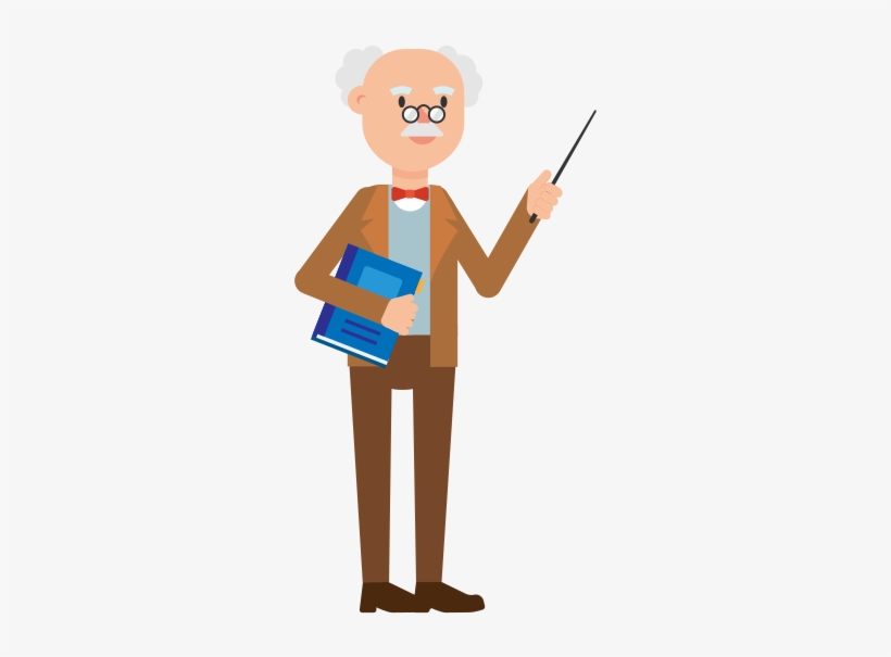 Professor Holding A Book Cartoon - Cartoon, transparent png download