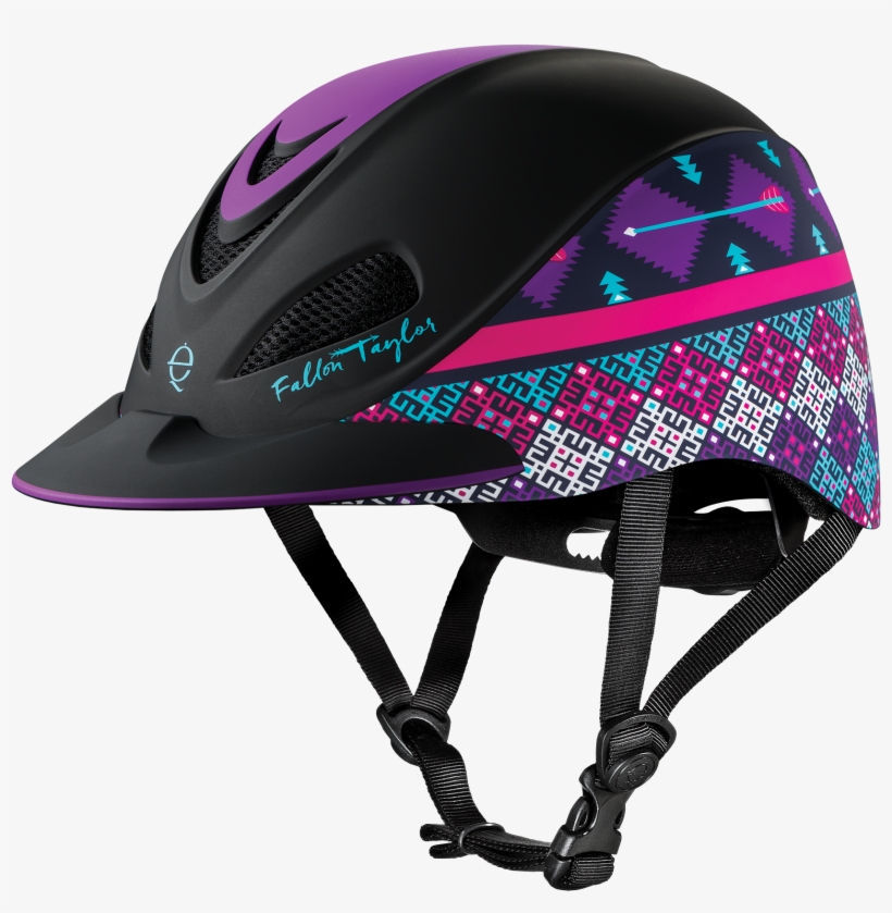 Troxel Fallon Taylor Purple Geometric Equestrian Helmet - Troxel Fallon Taylor Helmet Purple Geo, transparent png download