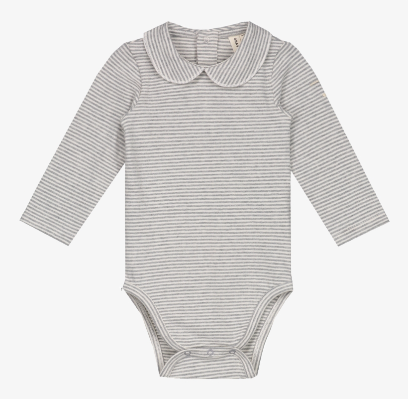 Gray Label Baby Onesie With Collar Striped - Pattern, transparent png download