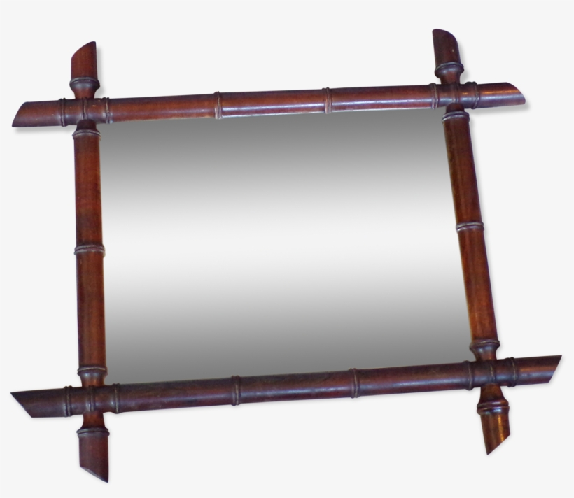 Mirror Frame Wood Imitation Bamboo - Shelf, transparent png download