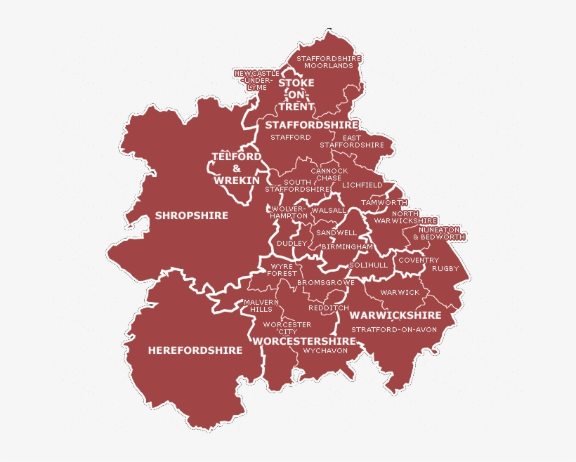 We Are One Of Only A Handful Of Car Locksmiths In The - West Midlands Ambulance Service Map, transparent png download
