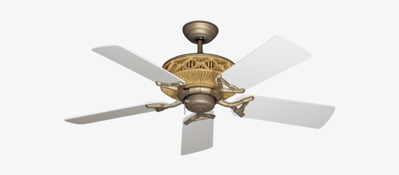 Picture Of Tiki Antique Bronze With 44" Pure White - Ceiling Fan, transparent png download