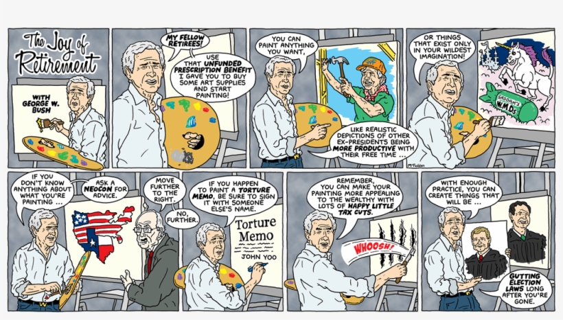 The Joy Of Retirement-george W - Comics, transparent png download