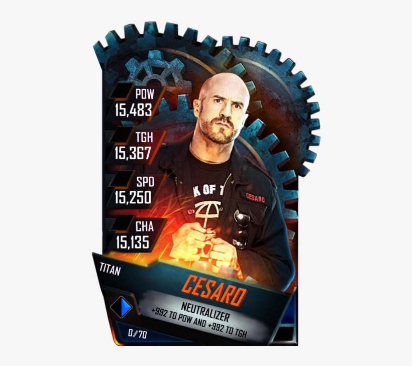 Cesaro S4 18 Titan - Alexa Bliss Wwe Supercard Titan, transparent png download