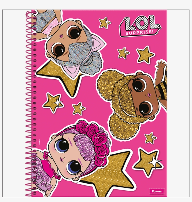 Caderno Universitário 1 Matéria 96 Fls Lol Surprise - Capa De Caderno Da Lol, transparent png download
