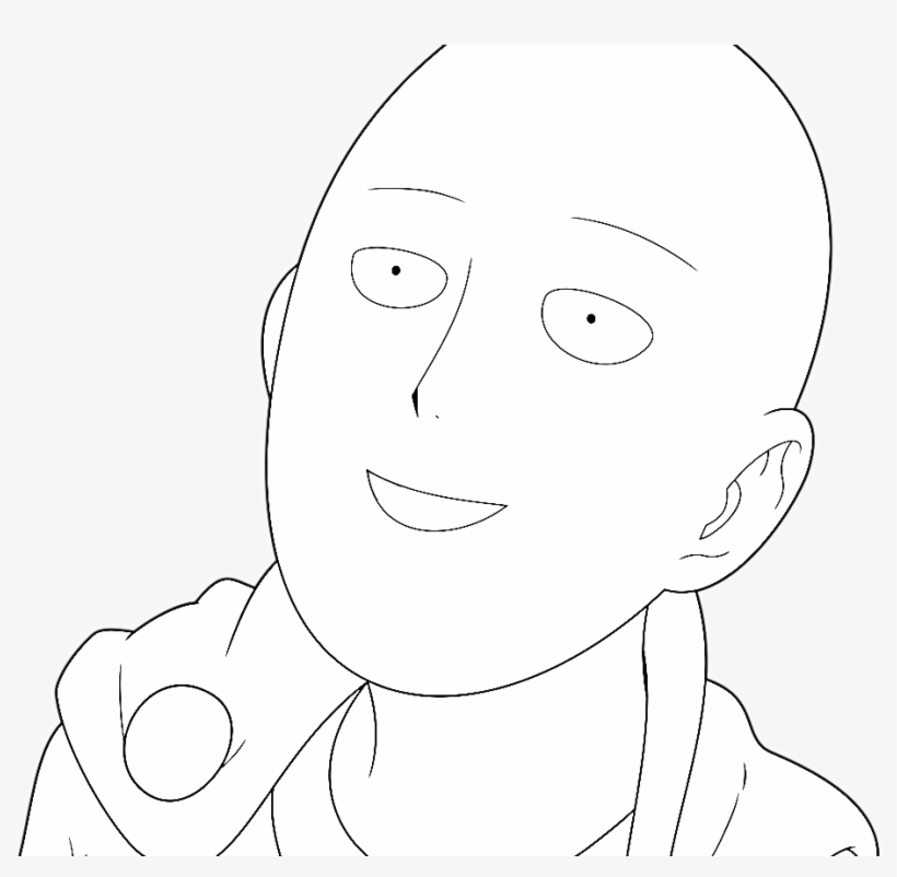 One Punch Man Saitama Bobo Para Colorir - Cartoon, transparent png download