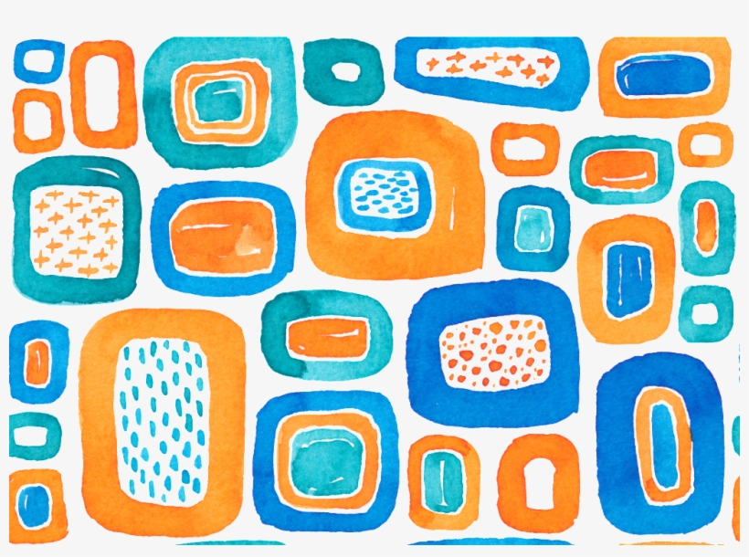 Irregular Squares Watercolor Fill Background, transparent png download