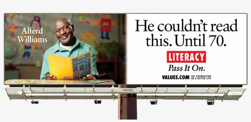 Be Inspired By Alferd Williams And His Journey To Literacy - Sportsmanship Billboard, transparent png download