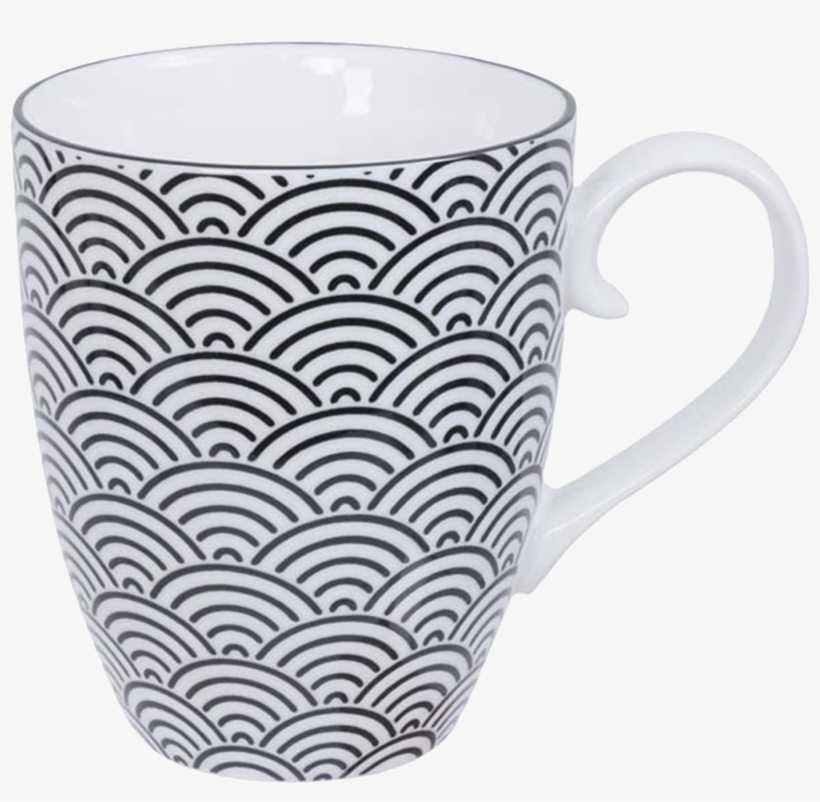 Tokyo Design Studio Nippon Black Waves Mug - Tee Becher, transparent png download