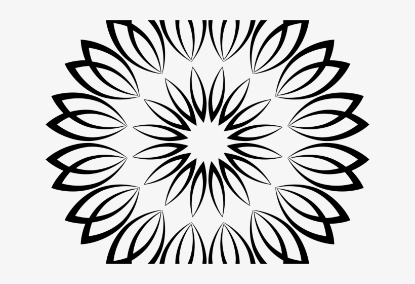 Flower Line Art - Clip Art, transparent png download