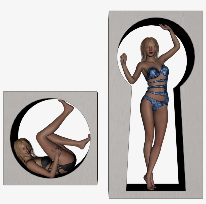 Model Swimsuit Bikini - Illustration, transparent png download