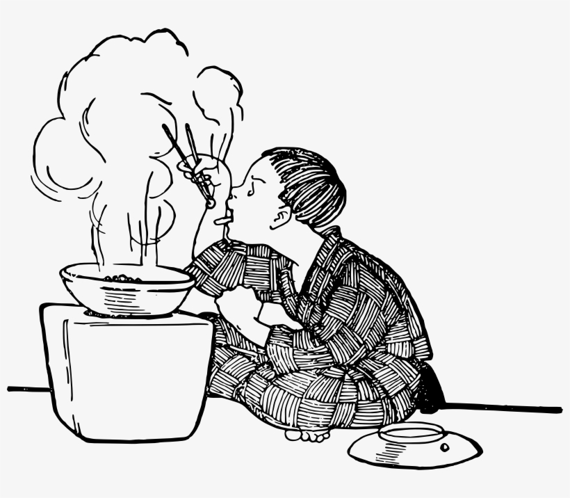 Medium Image - Boy Eating Drawing Png, transparent png download