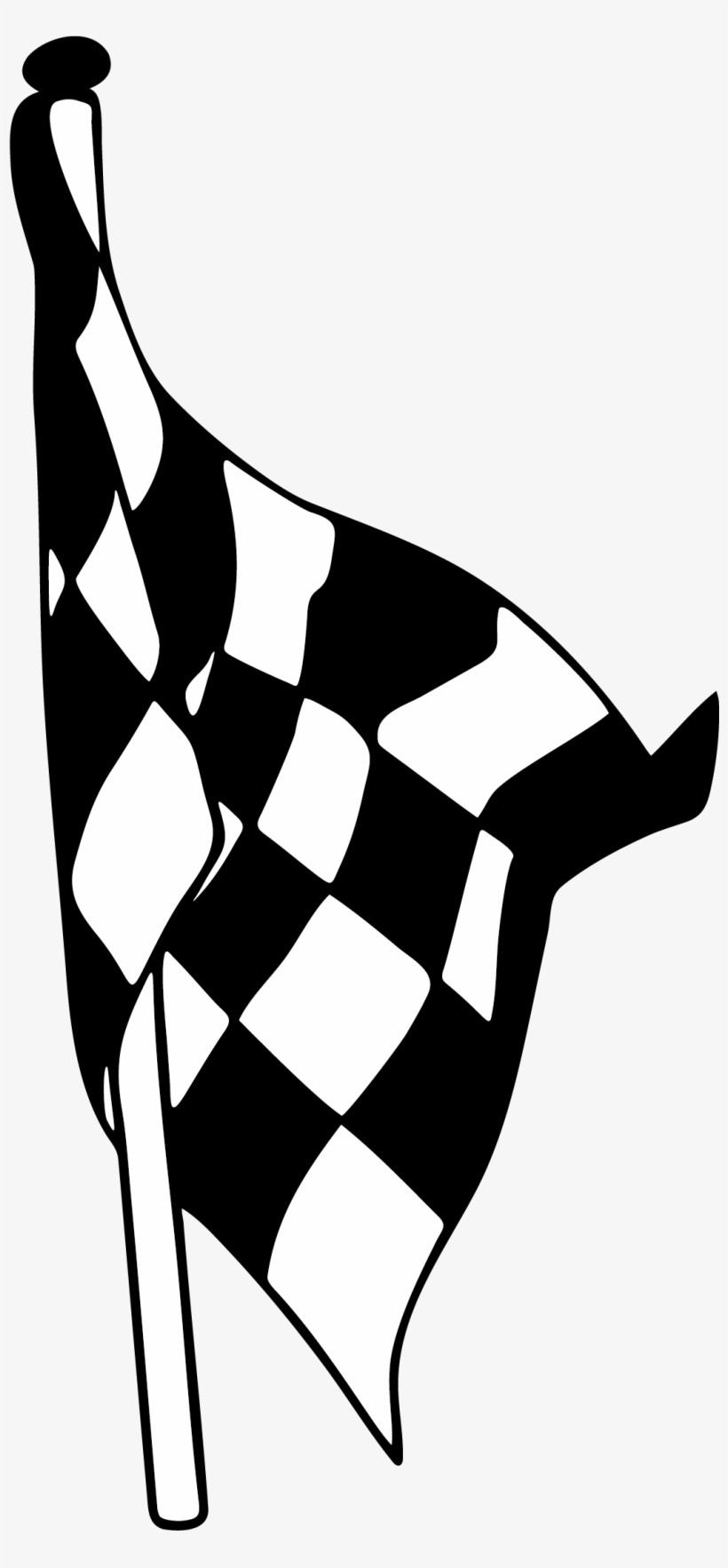 Clip Freeuse Flags Vector Black And White - Racing Flags, transparent png download