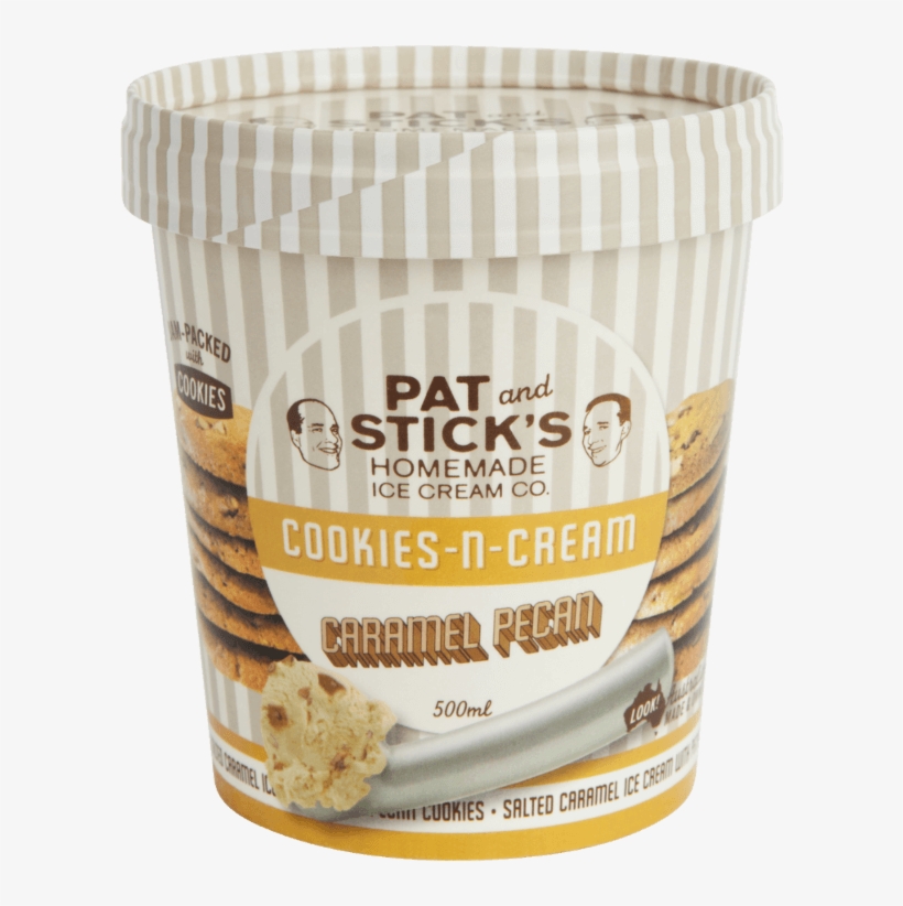 Cookies N Cream Caramel Pecan Ice Cream Tub - Chocolate Chip, transparent png download