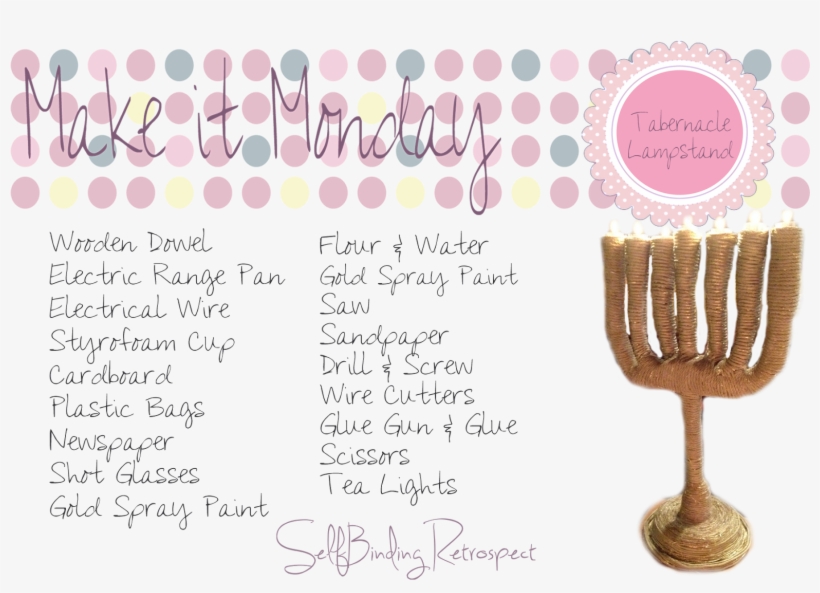 How To Make A Tabernacle Lampstand, Menorah, Diy - Hanukkah, transparent png download