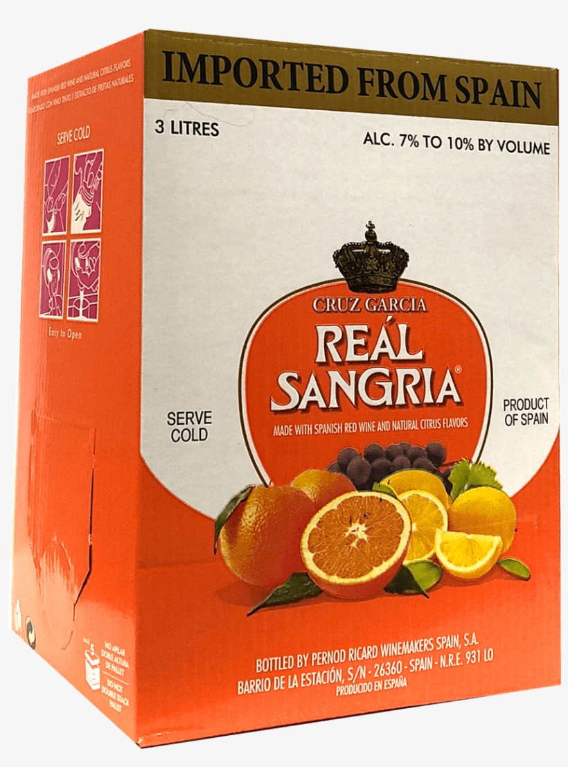 Cruz Garcia Real Sangria - Box Sangria, transparent png download