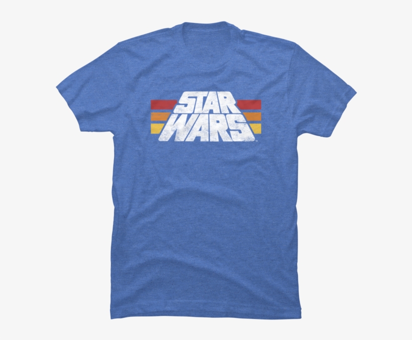 Star Wars Retro Distressed Logo - Active Shirt, transparent png download