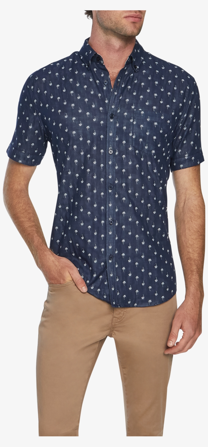 Navy Two Face Palm Shirt - Gentleman, transparent png download