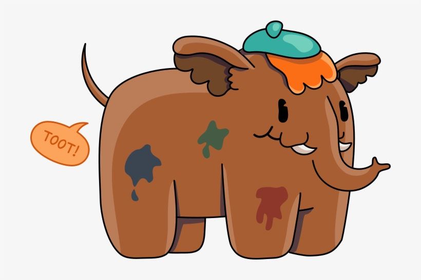 Mastodon With Beret, transparent png download