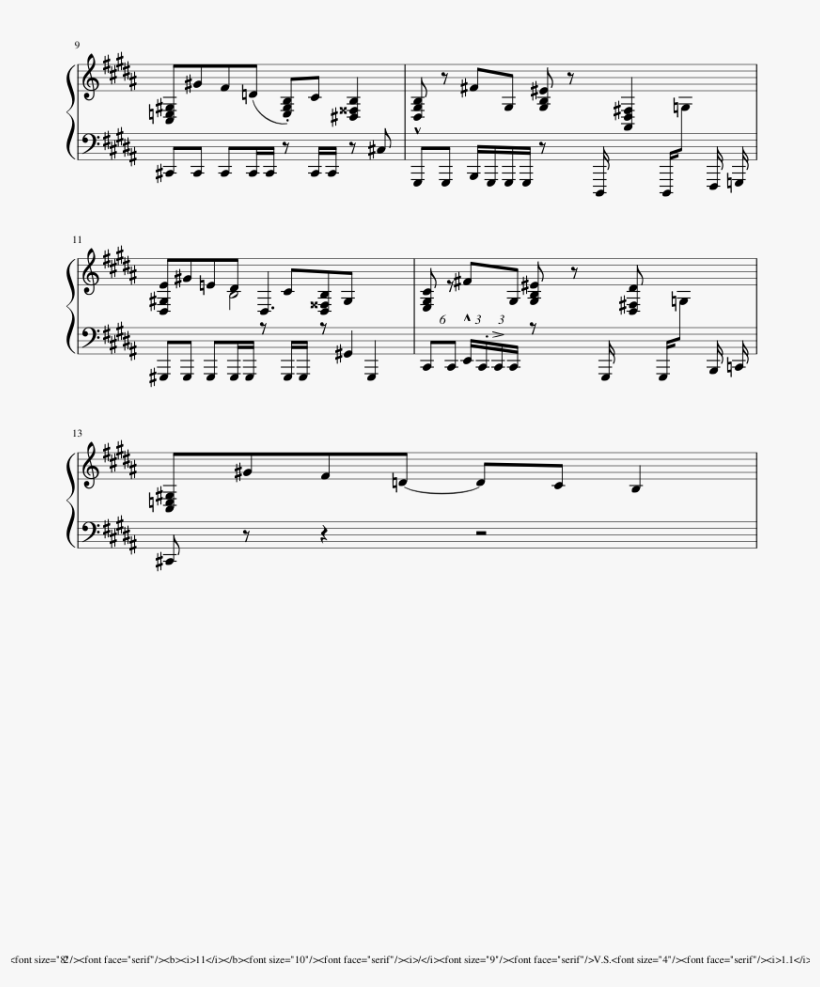 Edgy Sans Is Edgy Sheet Music Composed By 1'1 2 Of - Sheet Music, transparent png download