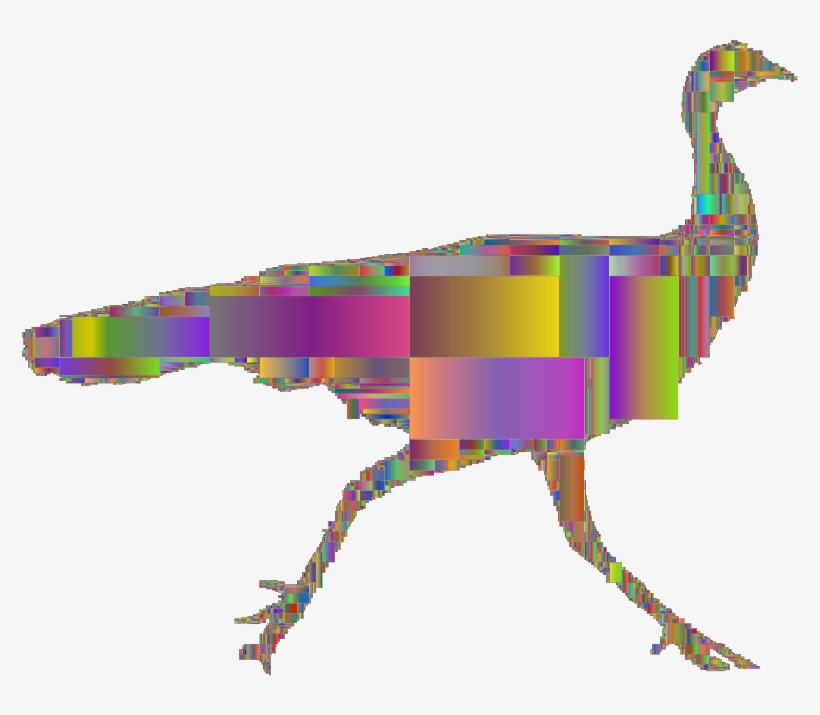 Wild Turkey Silhouette Rectangles - Illustration, transparent png download