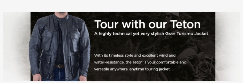 Vanson Teton Tt2 European Touring Jacket - Leather Jacket, transparent png download