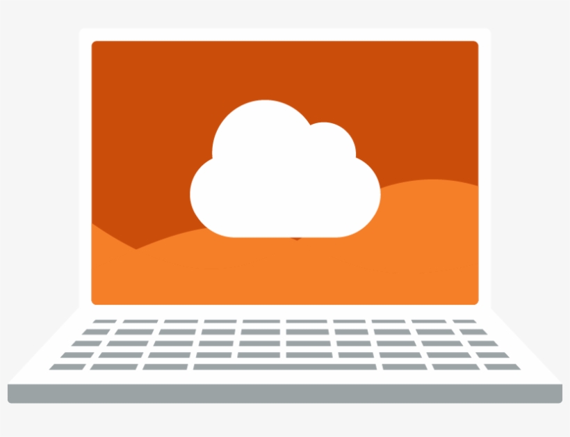Graphic Icon Of A Laptop Computer With A Cloud On The - Laptop, transparent png download