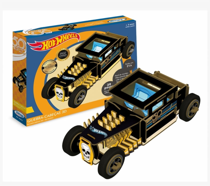 Puzzle 3d Hot Wheels 50 Years - Hot Wheels, transparent png download