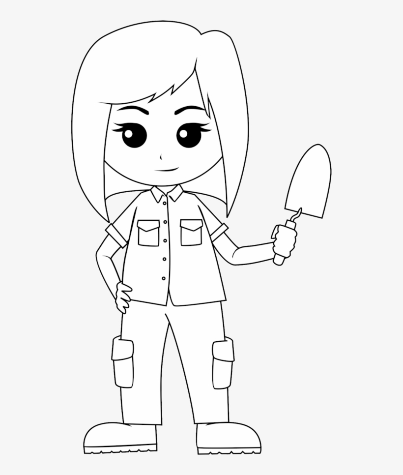 Female Archaeologist 1 - Cartoon, transparent png download