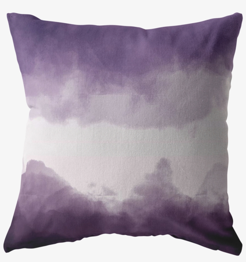 Purple Watercolor Throw Pillow - Throw Pillow, transparent png download
