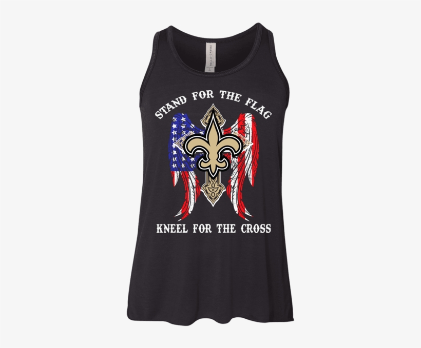 New Orleans Saints Stand For The Flag, Kneel For The - Shirt, transparent png download