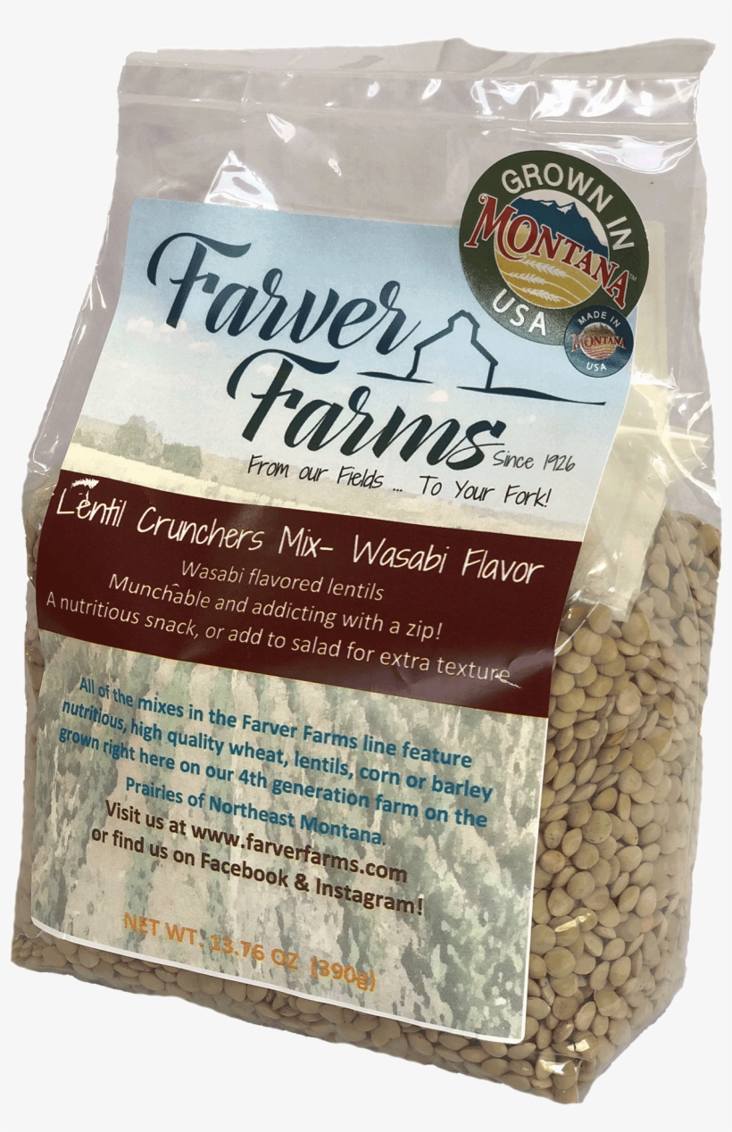 Lentil Crunchers Mix Wasabi Flavor - Made In Montana, transparent png download