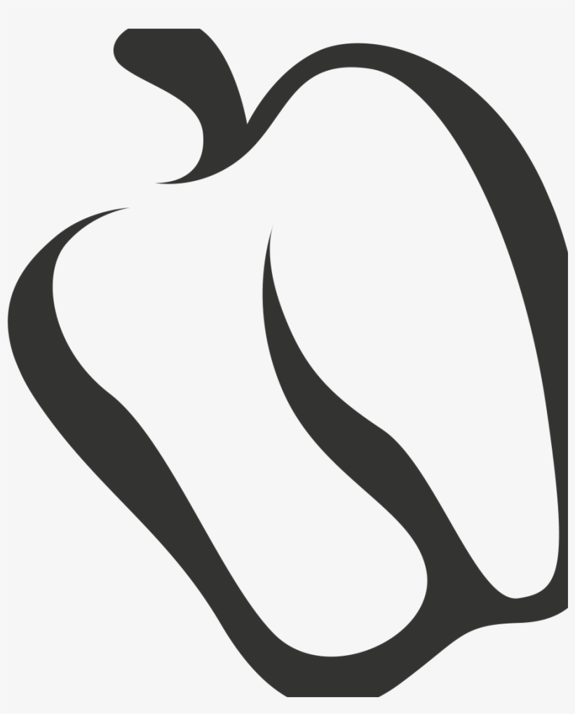 Bell Pepper Black And White Png, transparent png download