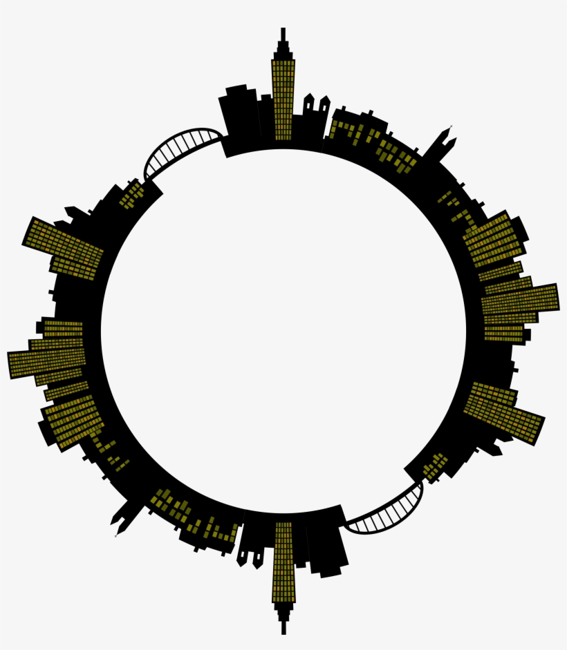 This Free Icons Png Design Of Night Cityscape Frame, transparent png download