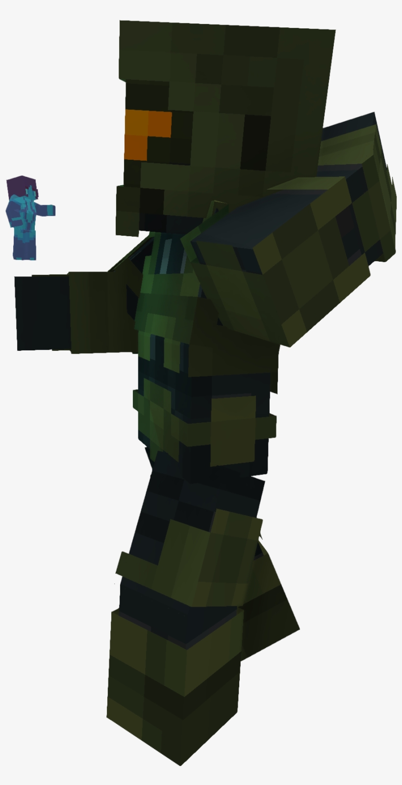 A Fun Pose Of Chief And Cortana - Dibujos De Robot De Minecraft, transparent png download