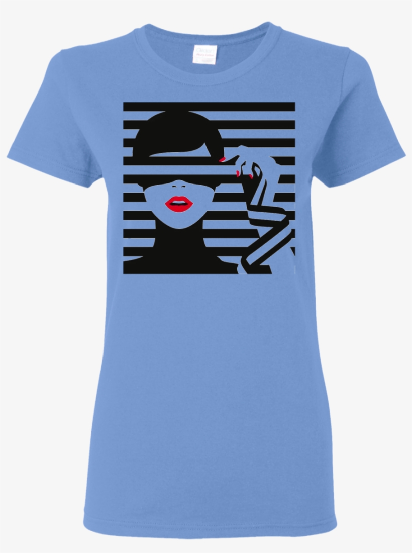 Blindfold Lipstick Premium Ladies' T-shirt - Shirt, transparent png download