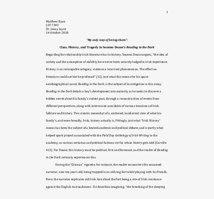 My Only Way Of Loving Them- Class, History, And Tragedy - Document, transparent png download