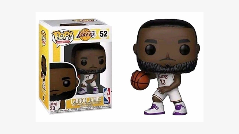 Lebron James White Uniform Pop Vinyl Figure - Funko Pop Lebron James Lakers, transparent png download