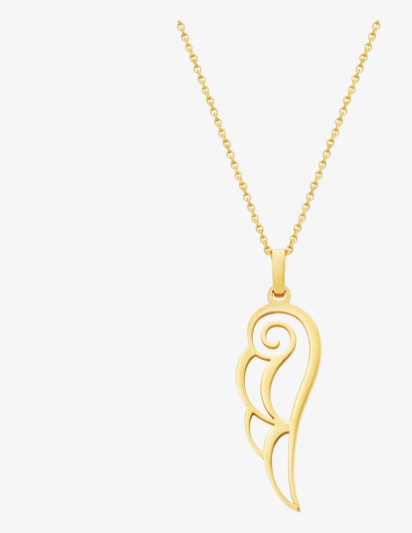 "wings Of Love" Pendant In Gold Plated Silver - Collares Para Enamorados Con Iniciales, transparent png download