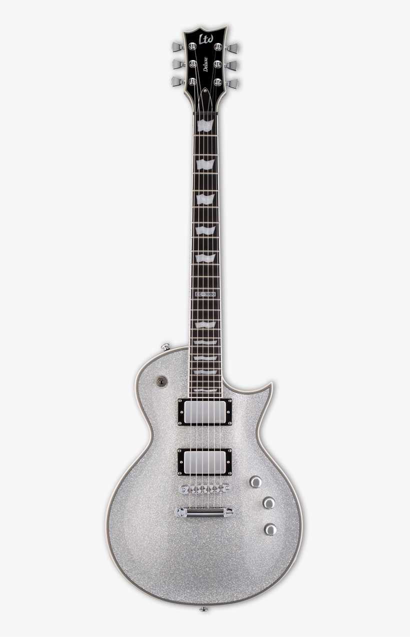Esp Ltd Ec-1000 Silver Sparkle Electric Guitar - Ltd Ec 1000 Silver Sparkle, transparent png download