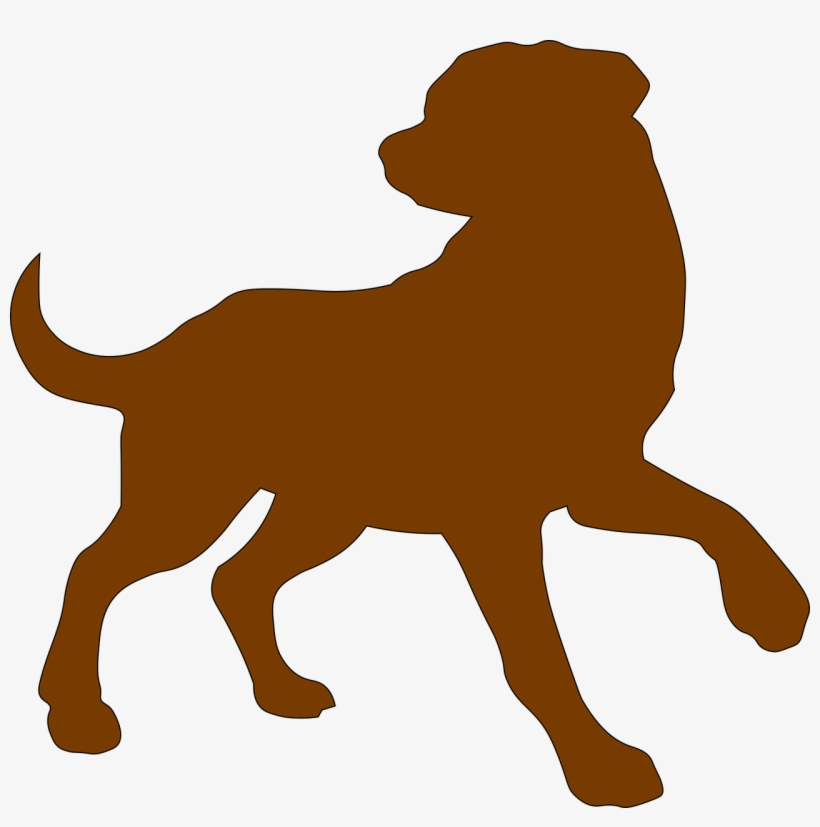 Dog, Brown, Outline, Domestic, Animal, Pet, Canine - Contorno Perro Png, transparent png download