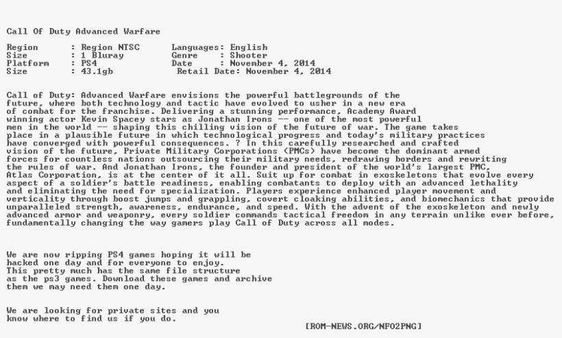 Advanced - Warfare - Ps4-waysted - - Willow Springs, transparent png download