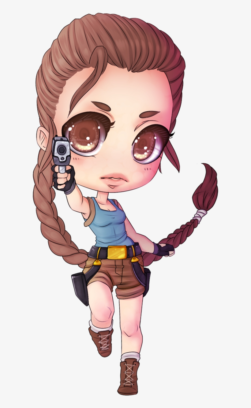 Tomb Raider Clipart Tener - Lara Croft Chibi, transparent png download