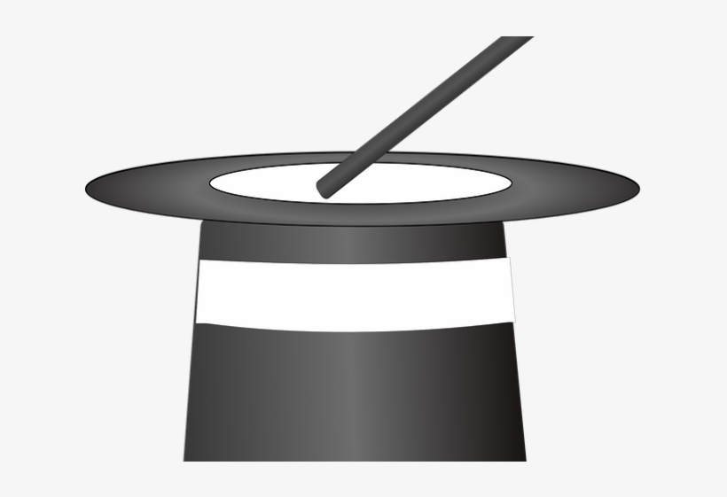 Drawn Top Hat Magic Hat - Magicians Cape Black And White Clipart, transparent png download