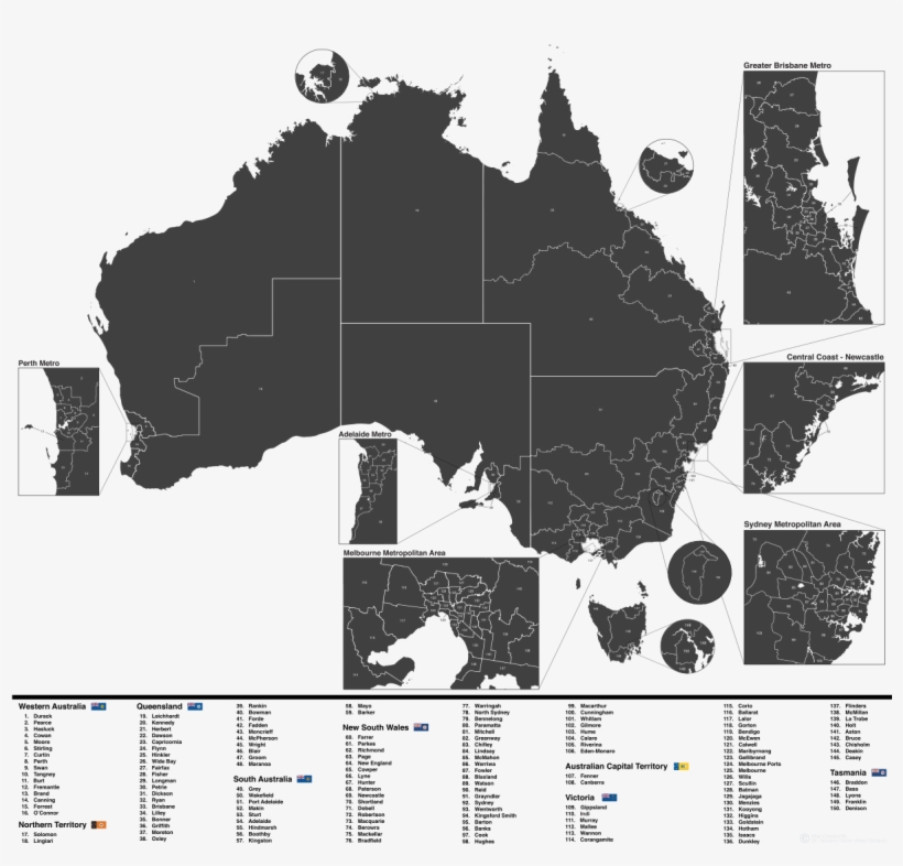 Vector Map Of Australia, transparent png download