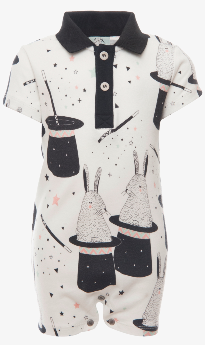 Magic Hat Short Romper - Polka Dot, transparent png download