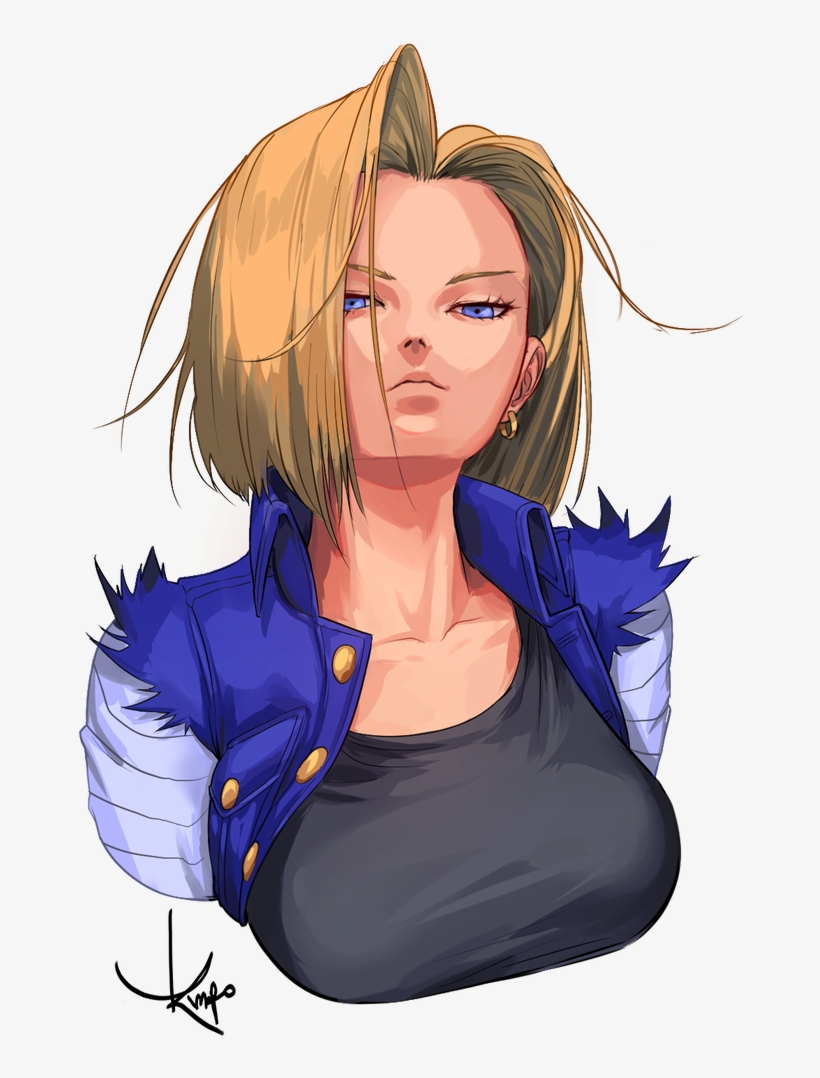 Android 18 By Rogerkmpo - Cartoon, transparent png download