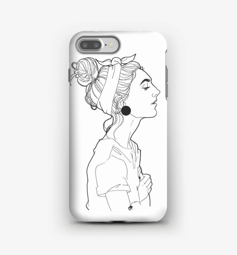 Png Black And White Library A Girl Caseapp Case Plus - Mobile Phone Case, transparent png download