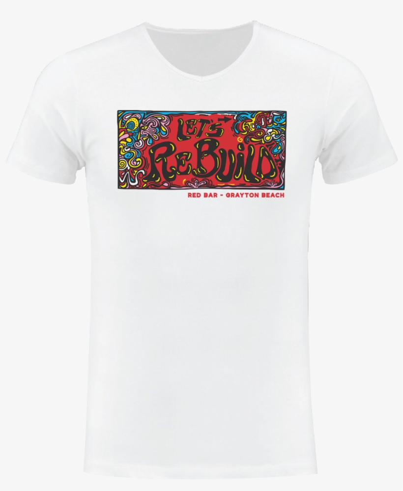 Red Bar "rebuild" Shirt 100% To Help Employees - Active Shirt, transparent png download